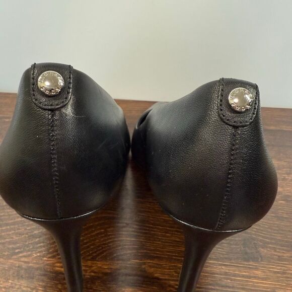 Michael Michael Kors Dorothy Flex Leather Pump classic black silver 3.5” heel sh - Picture 7 of 12